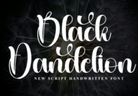 Black Dandelion Font - Featured Image