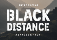 Black Distance Font - Featured Image