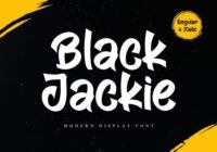 Black Jackie Font - Featured Image