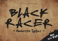 Black Racer Font - Featured Image