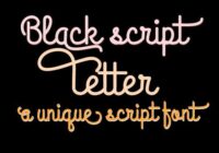 Black Script Letter Font - Featured Image