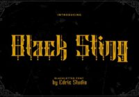 Black Sting Font - Featured Image