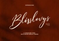 Blisslovys Font - Featured Image