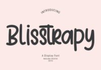 Blisstrapy Font - Featured Image