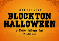 Blockton Halloween Font - Featured Image