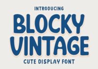 Blocky Vintage Font - Featured Image