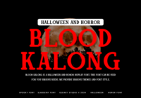 Blood Kalong Font - Featured Image