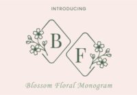 Blossom Floral Monogram Font - Featured Image