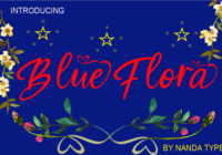 Blue Flora Font - Featured Image