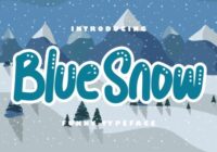 Blue Snow Font - Featured Image