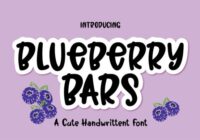 Blueberry Bars Font - Featured Image