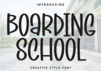 Boarding School Font - Featured Image