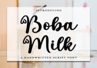 Boba Milk Font - Featured Image