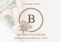 Boho Flower Monogram Font - Featured Image