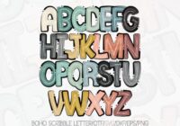 Boho Scribble Letter Font - Featured Image