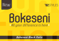 Bokeseni Black Italic Font - Featured Image