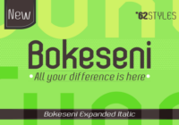 Bokeseni Expanded Italic Font - Featured Image