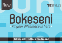 Bokeseni UltraBlack Condensed Font - Featured Image