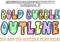 Bold Bubble Outline Font - Featured Image