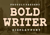 Bold Writer Font - Featured Image