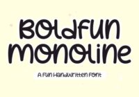 Boldfun Monoline Font - Featured Image