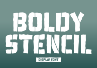 Boldy Stencil Font - Featured Image
