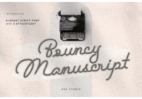 Bouncy Manuscript Font - Featured Image