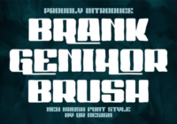 Brank Genihor Brush Font - Featured Image