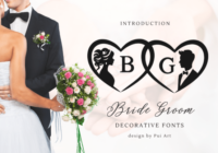 Bride Groom Monogram Font - Featured Image