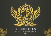 Bright Lotus Mandala Monogram Font - Featured Image
