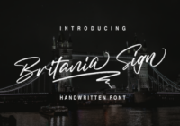 Britania Sign Font - Featured Image