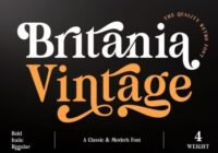 Britania Vintage Font - Featured Image