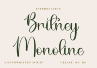 Britney Monoline Font - Featured Image