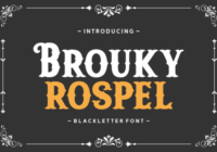 Brouky Rospel Font - Featured Image