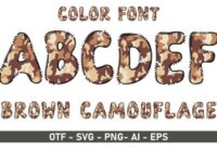 Brown Camouflage Font - Featured Image