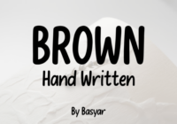Brown Hand Written Font - Featured Image