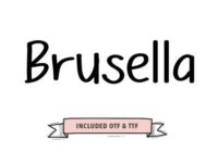 Brusella Brush Font - Featured Image