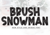 Brush Snowman Font - Featured Image