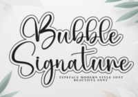 Bubble Signature Font - Featured Image