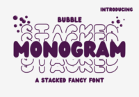 Bubble Stacked Monogram Font - Featured Image