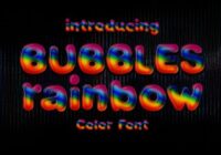 Bubbles Rainbow Font - Featured Image