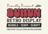 Buhun Retro Trio Font - Featured Image