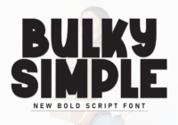 Bulky Simple Font - Featured Image