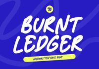 Burnt Ledger Font - Featured Image