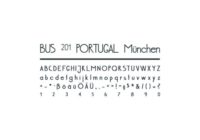 Bus 201 Portugal München Font - Featured Image