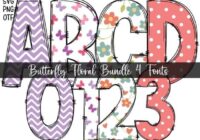 Butterfly Floral Font - Featured Image