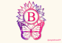 Butterfly Sunflower Monogram Font - Featured Image