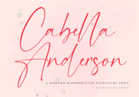 Cabella Anderson Font - Featured Image