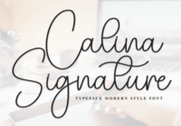 Calina Signature Font - Featured Image