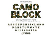 Camo Block Font - Featured Image